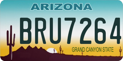 AZ license plate BRU7264