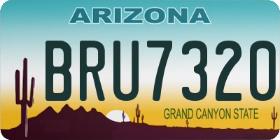 AZ license plate BRU7320