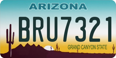 AZ license plate BRU7321