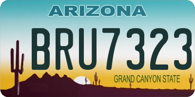AZ license plate BRU7323