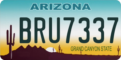 AZ license plate BRU7337