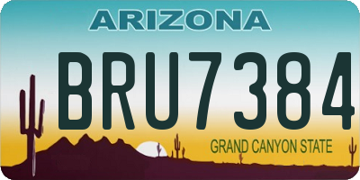 AZ license plate BRU7384