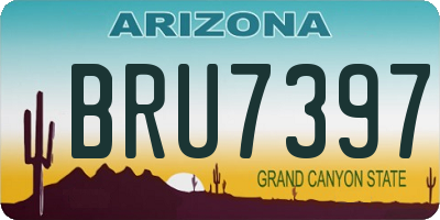 AZ license plate BRU7397
