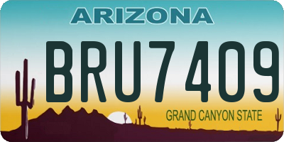 AZ license plate BRU7409
