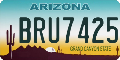 AZ license plate BRU7425