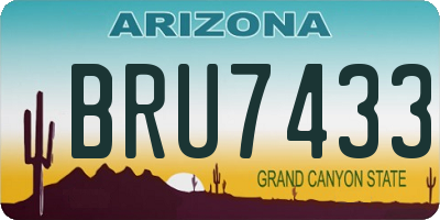 AZ license plate BRU7433
