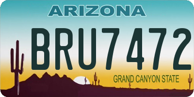 AZ license plate BRU7472
