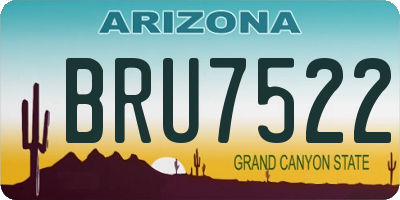 AZ license plate BRU7522