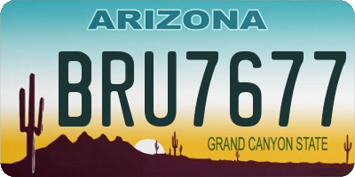AZ license plate BRU7677