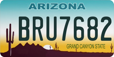 AZ license plate BRU7682