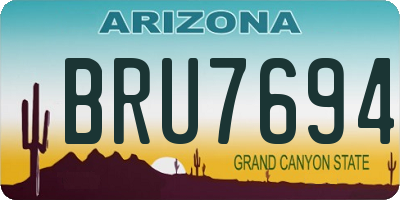 AZ license plate BRU7694
