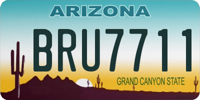 AZ license plate BRU7711