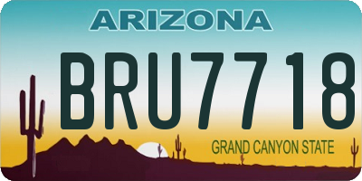 AZ license plate BRU7718