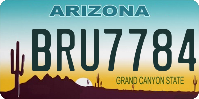 AZ license plate BRU7784