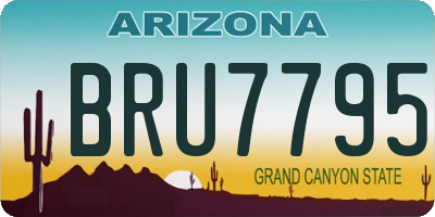AZ license plate BRU7795