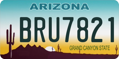 AZ license plate BRU7821