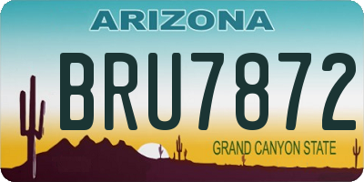 AZ license plate BRU7872