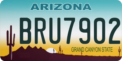 AZ license plate BRU7902