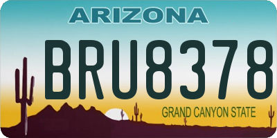 AZ license plate BRU8378