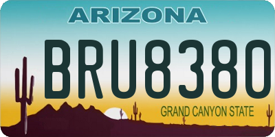 AZ license plate BRU8380