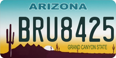 AZ license plate BRU8425