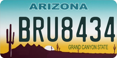 AZ license plate BRU8434