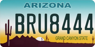 AZ license plate BRU8444