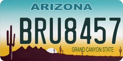 AZ license plate BRU8457