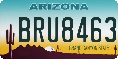 AZ license plate BRU8463