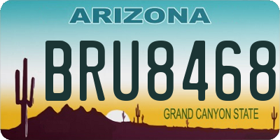 AZ license plate BRU8468