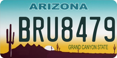 AZ license plate BRU8479
