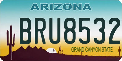 AZ license plate BRU8532