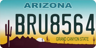 AZ license plate BRU8564