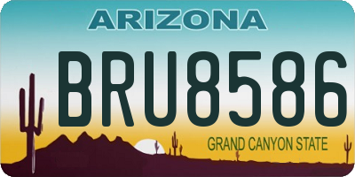 AZ license plate BRU8586