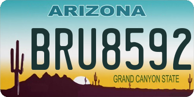 AZ license plate BRU8592