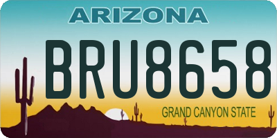 AZ license plate BRU8658