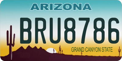 AZ license plate BRU8786