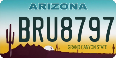 AZ license plate BRU8797