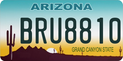 AZ license plate BRU8810