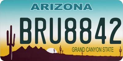 AZ license plate BRU8842