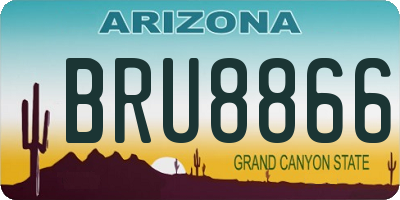 AZ license plate BRU8866