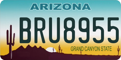 AZ license plate BRU8955