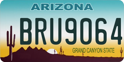 AZ license plate BRU9064
