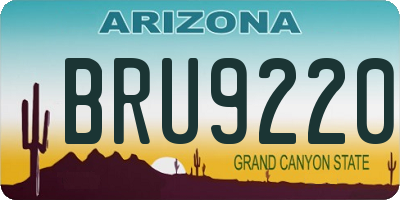 AZ license plate BRU9220