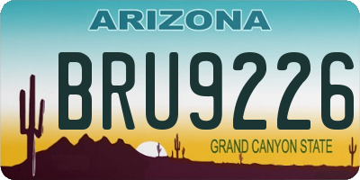 AZ license plate BRU9226