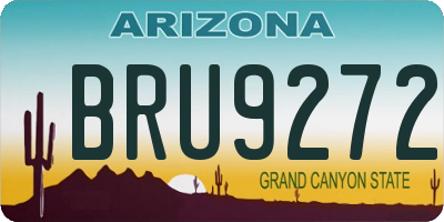 AZ license plate BRU9272