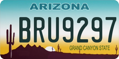 AZ license plate BRU9297