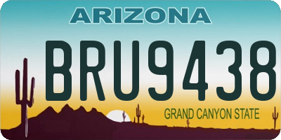 AZ license plate BRU9438