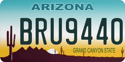AZ license plate BRU9440