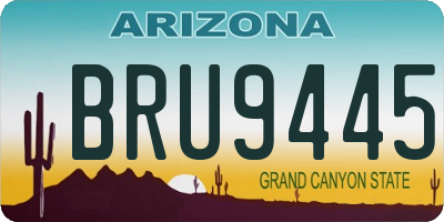 AZ license plate BRU9445